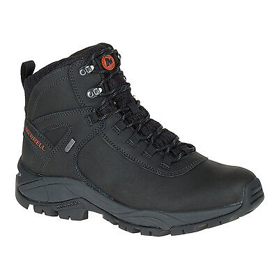 Original Merrell Vego Mid Leather Shoes Men's - Black J311538C Waterproof 