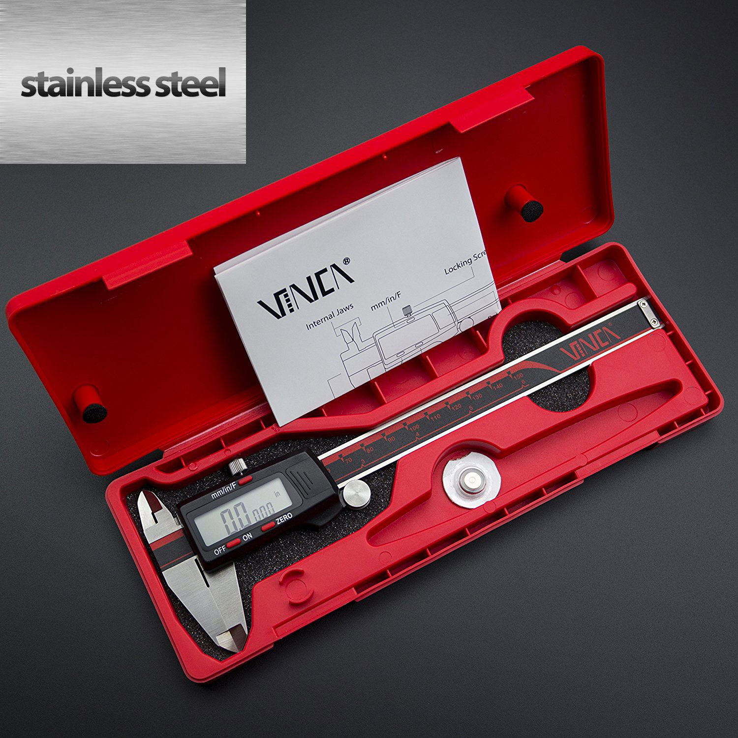 Digital Caliper Stainless Steel Electronic Lcd Micrometer Measuring 0-6