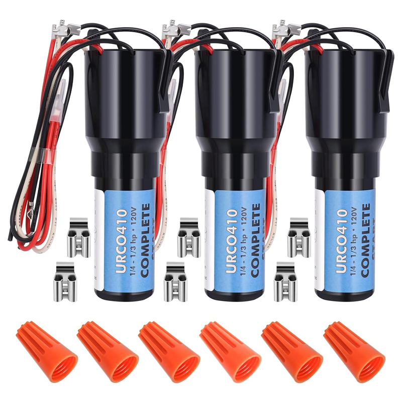 Hard Start Kit URCO410 for Refrigerator Freezer 115V 1/4 1/3 HP Compressor