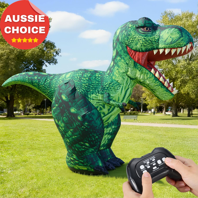 Remote Control Inflatable Dinosaur Toy 2.4GHz Rechargeable Kids 6-12 Gifts