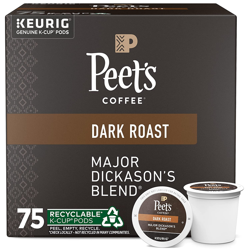 Peet's Dark Roast K-Cup Pods for Keurig Brewers, Major Dicka