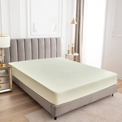 All Size Fitted Sheet Waterproof Mattress Protector Cover Breathable and Soft