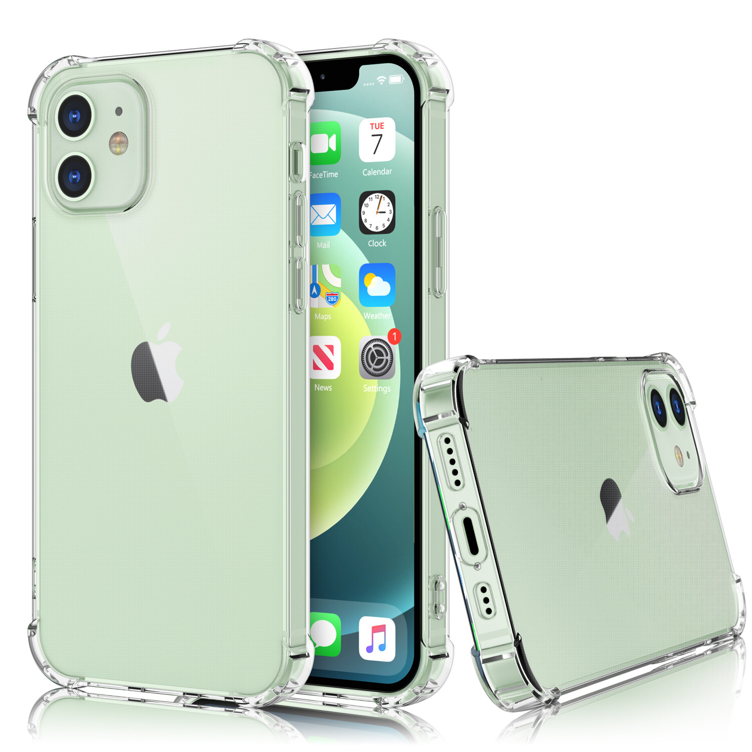 For iPhone 12 Mini 12 Pro Max Crystal Clear Bumper Soft Skin