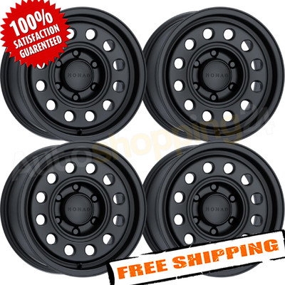 Nomad Set of 4 17x8.5 -10 6x139.7 106.10 501SB Convoy Satin Black Wheels