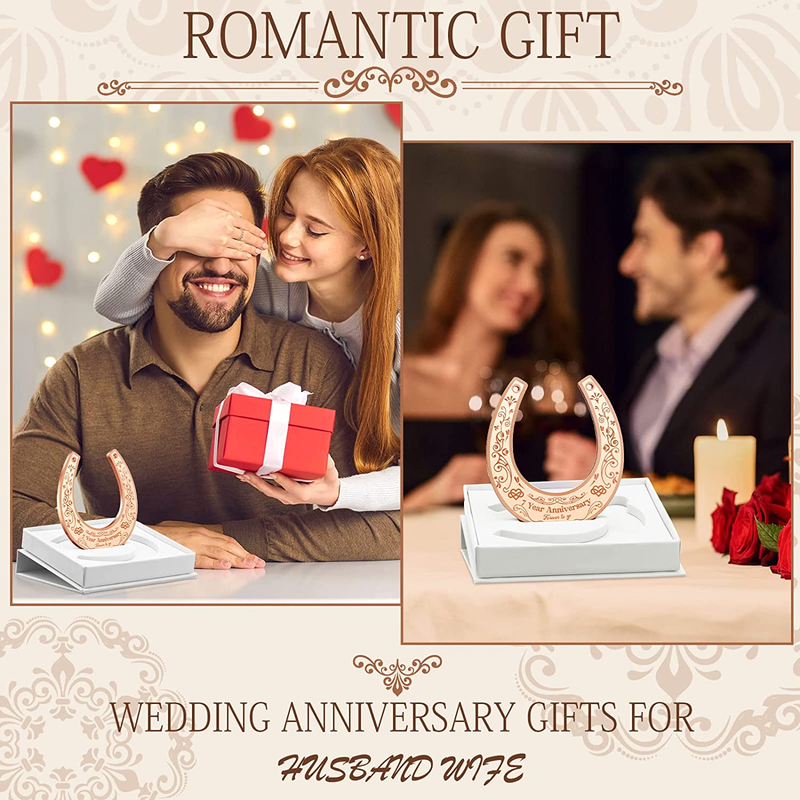 Copper Horseshoe - Unique 7Th Wedding Anniversary Gift with Gift Box, 7 Year