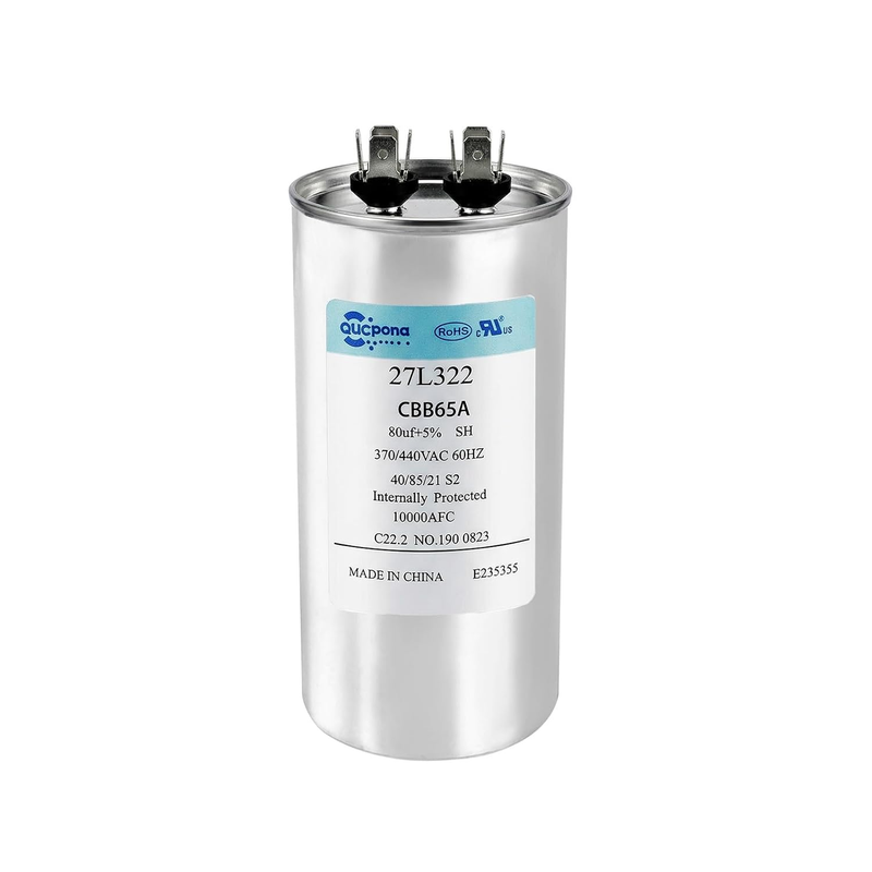 80Μf 370V round Dual Run Capacitor for 27L322 60Mm