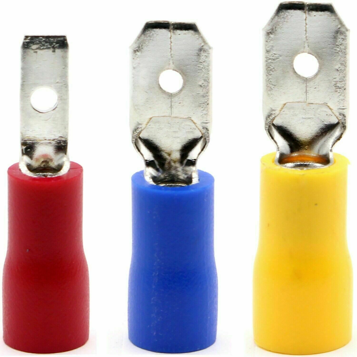 100/50 Stück Isolierte Steckverbinder – Spatenklemmen Zum Crimpen Für Kabel Bis 16 AWG