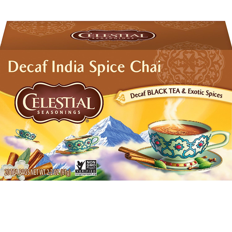 Chai Tea, Decaf India Spice, 20 Count (Pack of 6)