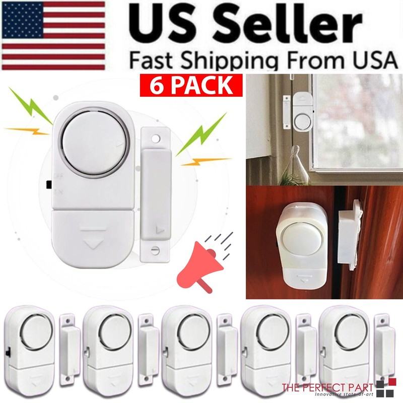 6 PCS WIRELESS Home Window Door Burglar Security ALARM System