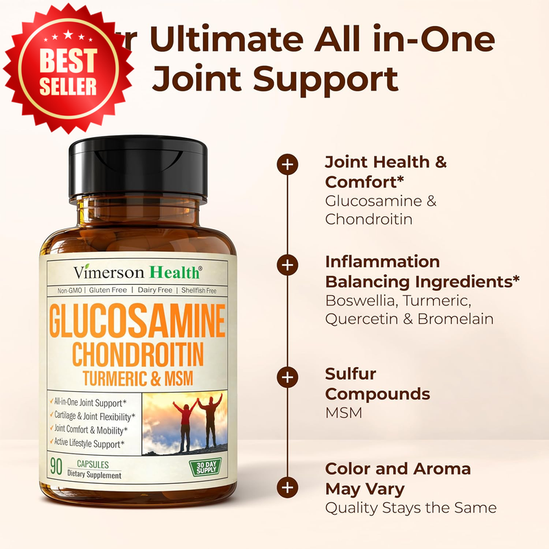 9O CT Glucosamine Chondroitin MSM Turmeric Boswellia Joint Support Flex US
