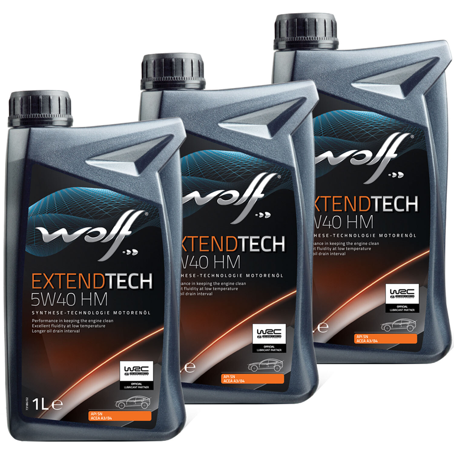 N5 Motoröl WOLF EXTENDTECH HM 28116 SAE 5W40 3 X 1 Liter für