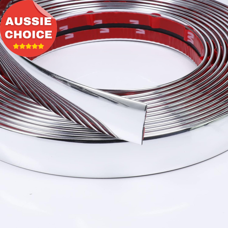 3/4" Chrome Trim Molding 25ft Self-Adhesive Universal Car Trim Scratch-Proof