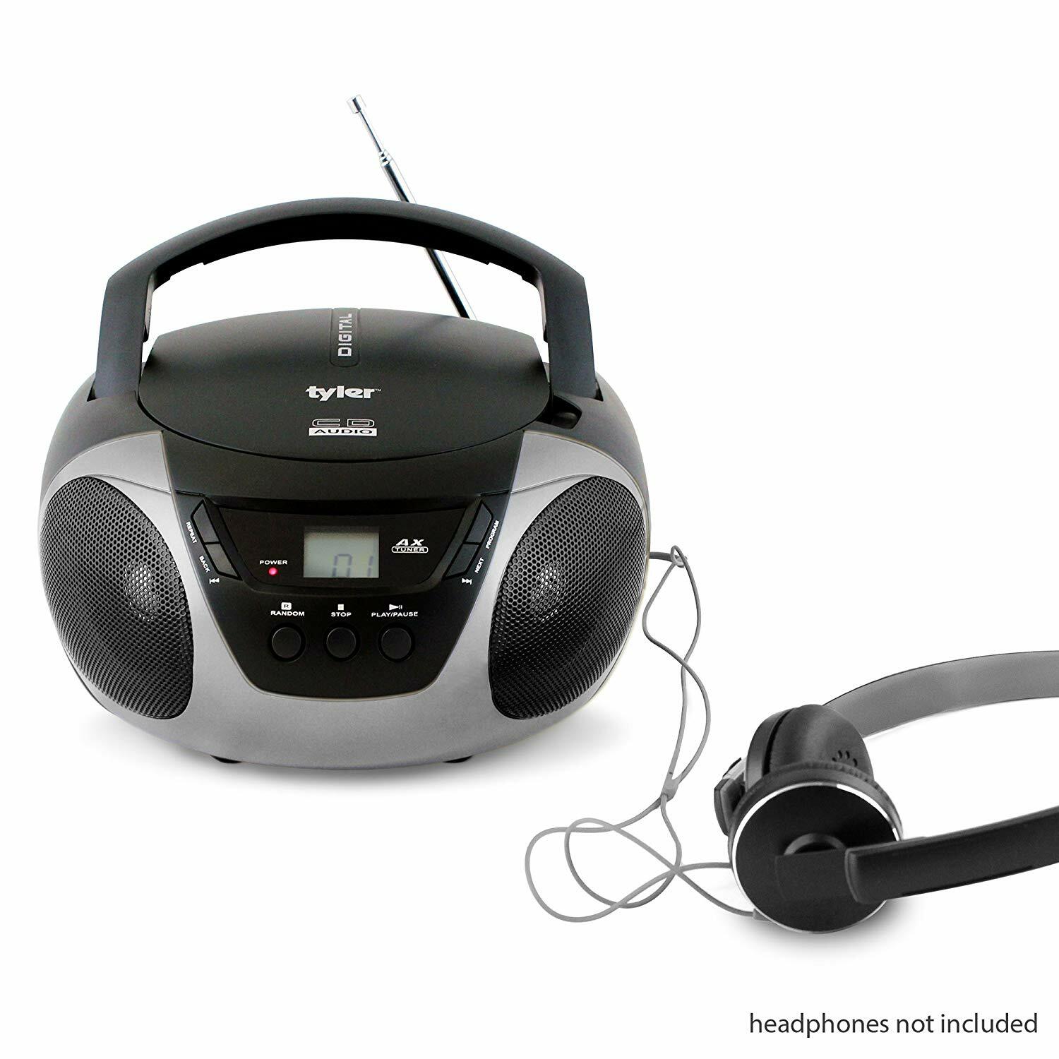 Portable CD Player Am Fm Radio Stereo Aux & Headphone Jack Line-in Digital Audio