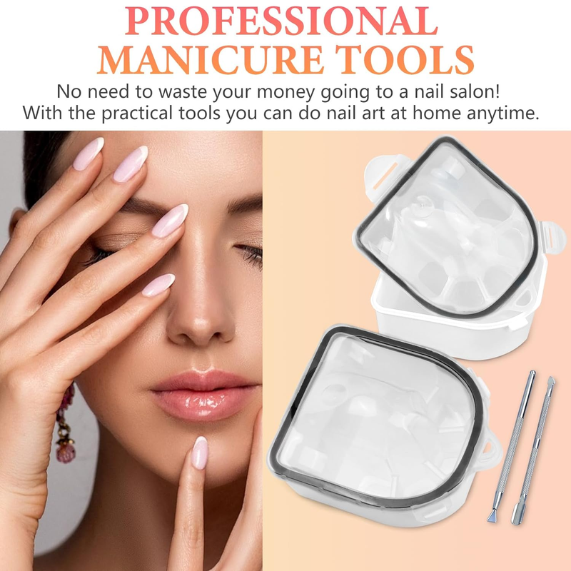Nail Soaking Bowl, Gel Polish Remover Kit (Black)