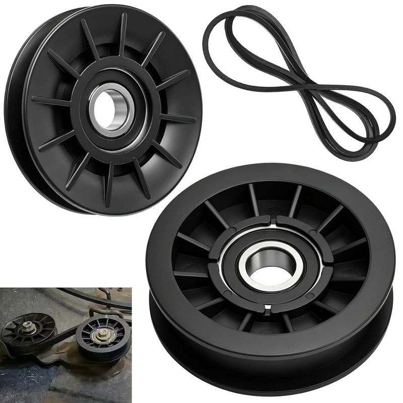 V Idler Pulley Flat Idler Pulley Drive Belt 1/2" X 91" for Cub Cadet MTD GT50