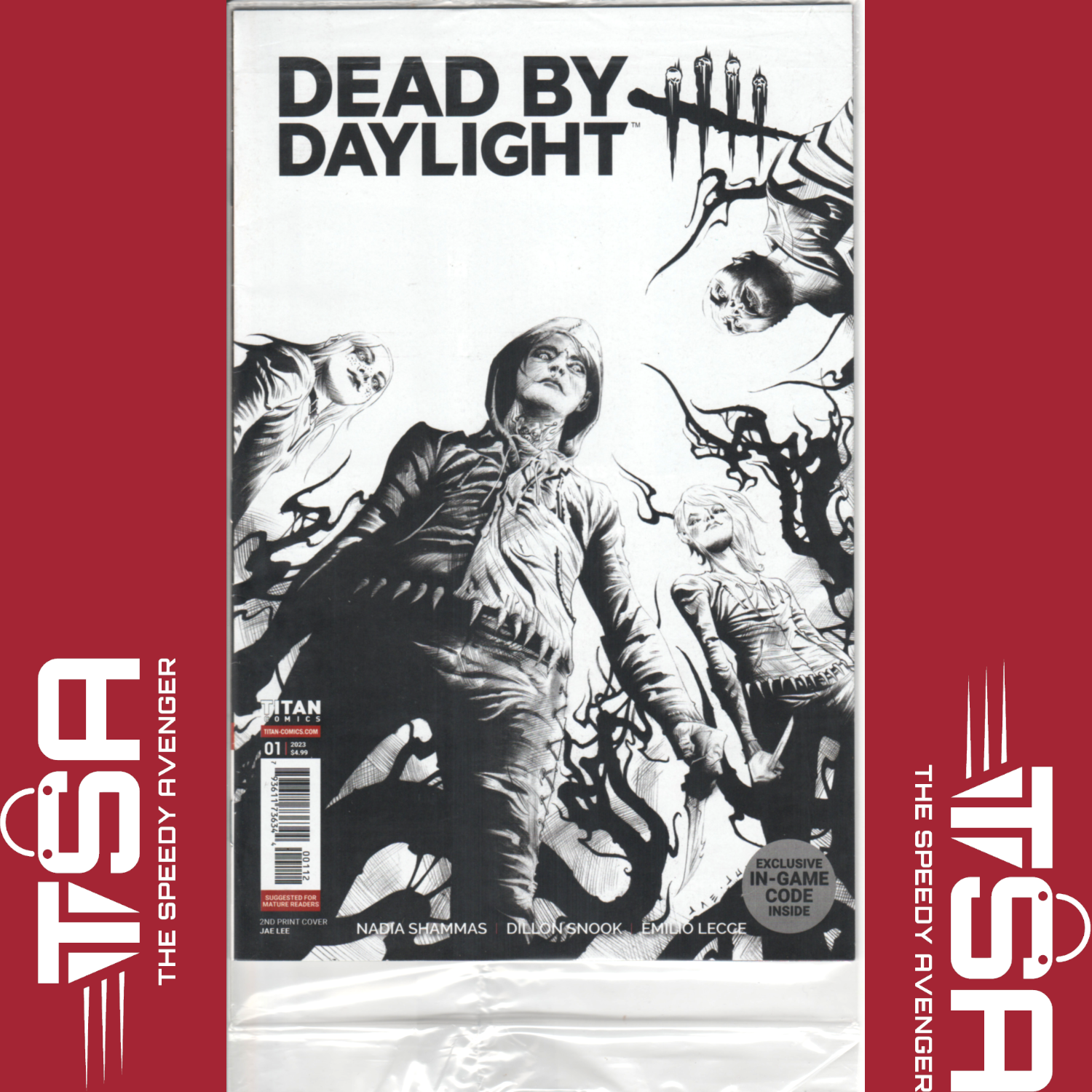 DEAD BY DAYLIGHT #1 Jae Lee 2nd Printing B&W Variant Cover Game Code SEALED!