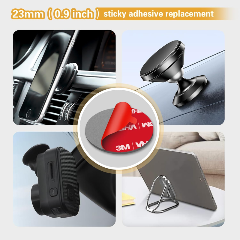 3M VHB Sticky Adhesive Replacement, 4pcs 3.15" Circle Double Sided Pads Gule for