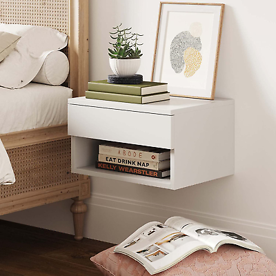 Floating bedside outlet table ebay