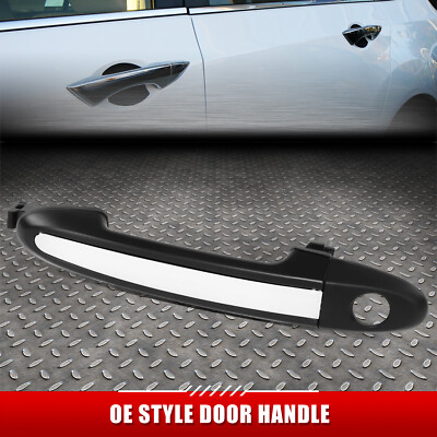 Для 07-12 Santa Fe Черная/хромированная наружная ручка передней левой двери с замочной скважиной