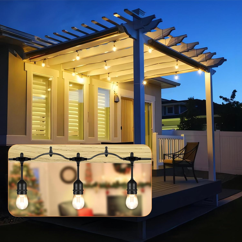 24 Pcs String Light Hooks, Screw in Hooks for Hanging String Lamp, Wire, Plants