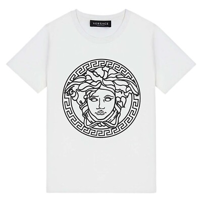 VERSACE◆Medusa◆コットン ジャージーTシャツ VERSACE コットンジャージー Tシャツ プリント入り | THE OUTNET