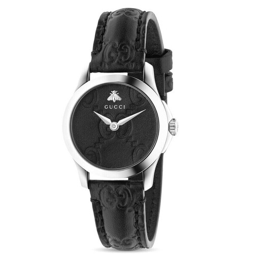 Pre-owned Gucci Ya126579a Women's G-timeless Black Dial Quartz Watch