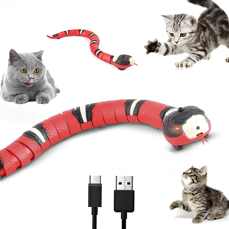 Snake Cat Toy, Cat Toy Snake Electronic Smart Sensing Snake Pet Cat Toy for Sens