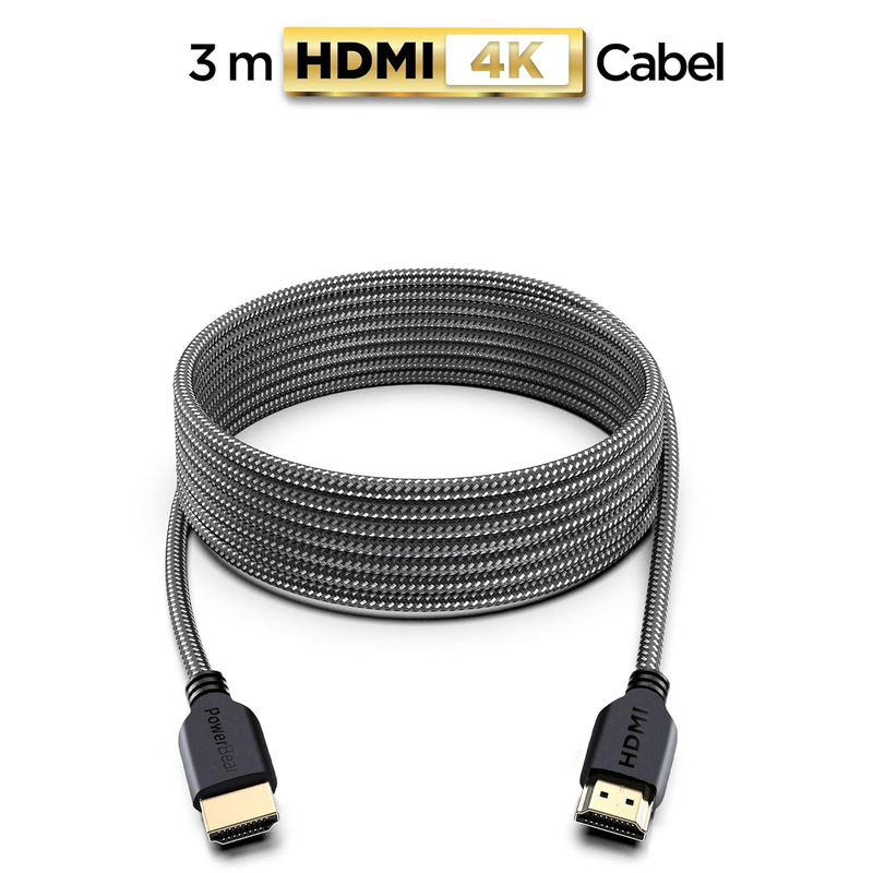 4K HDMI Cable 10Feet | High Speed, Braided Nylon & Gold Connectors, 4K @ 60Hz, U