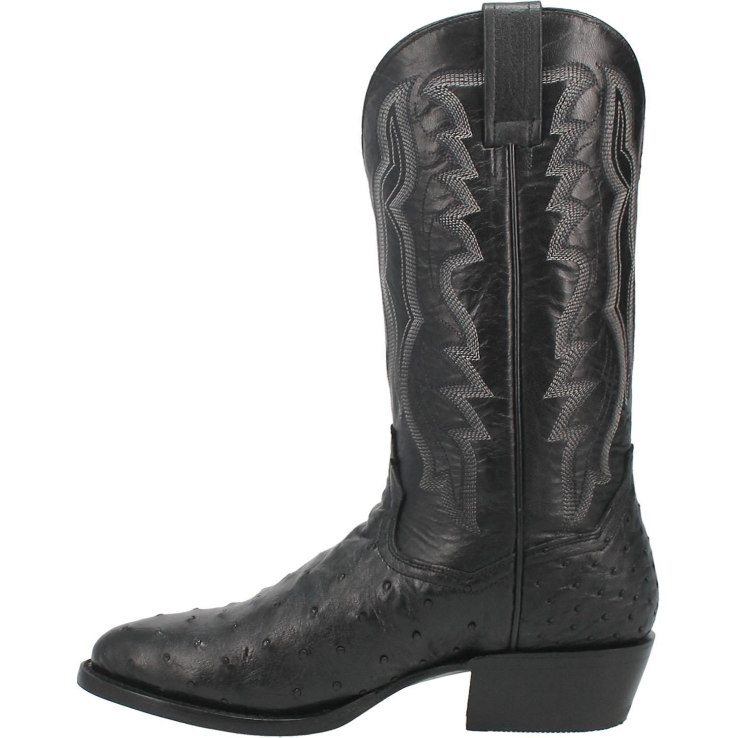 Pre-owned Dan Post Tempe Full Quill Ostrich Boots Dp2321 - All Sizes - In Black