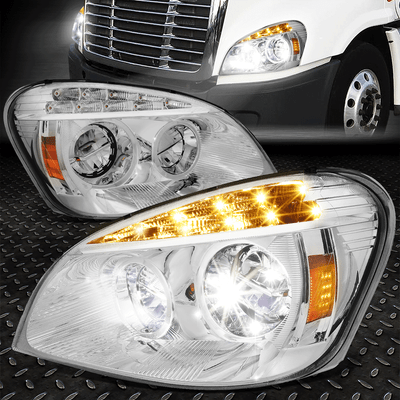 [Полностью светодиодный желтый указатель поворота] Для фар 08-17 Freightliner Cascadia