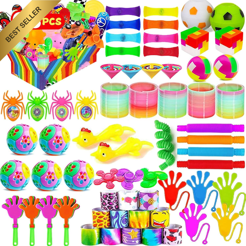 63 Pcs Party Favors for Kids 6-8 8-12, Birthday Gifts, Treasure Chest Toys, Carn