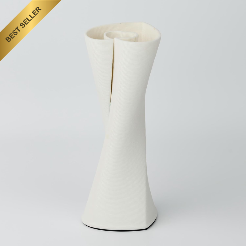 Ballarart CO Ceramic Flower Vase Home Decor, White Vase for Flowers, Romantic Va