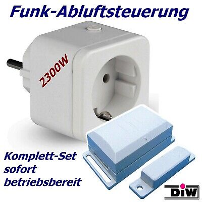 Funk Abluftsteuerung DFS =></noscript> 2300W Komplett mit High-Tech- Fensterkontaktschalter