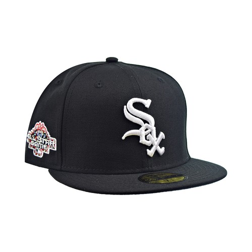 

New Era Chicago White Sox Icy Patch 59Fifty Fit мужская шляпа черно-синяя низа, Black-blue bottom