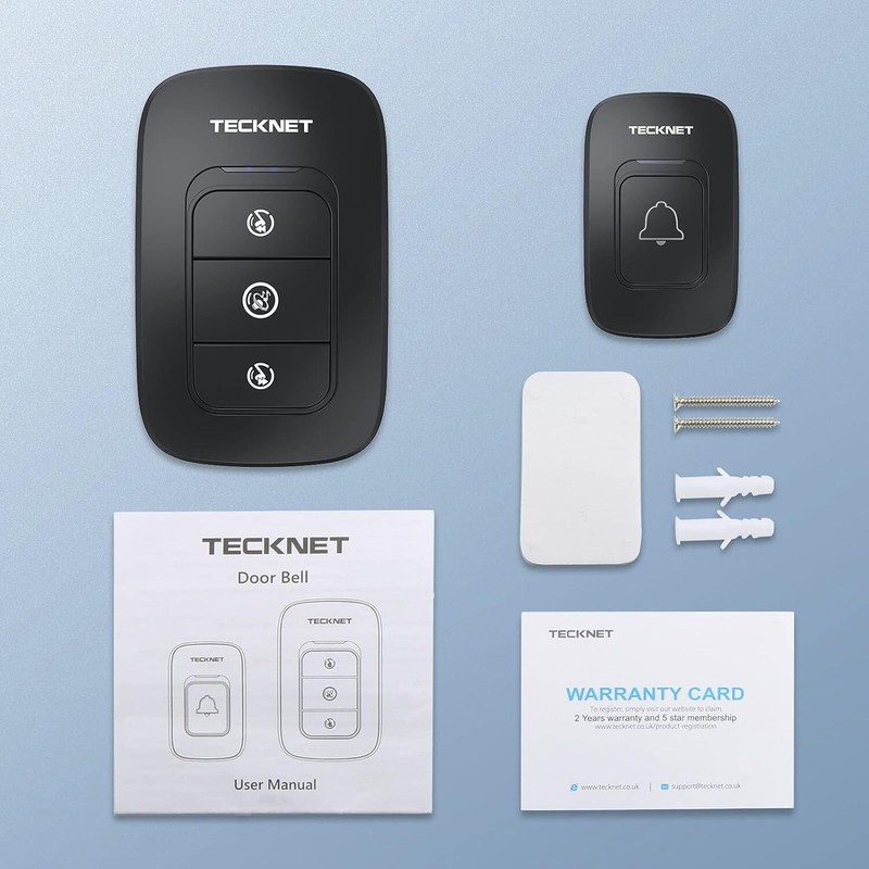 Wireless Classroom Doorbell 1300Ft Range with 38 Chimes Adjustable Volume
