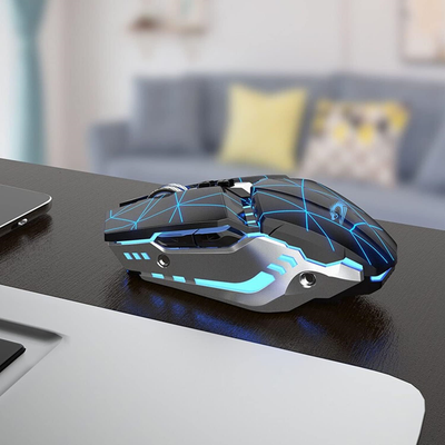 TENMOS T12 Wireless Gaming Mouse Rechargeable, 2.4G Silent Optical Wireless Mice