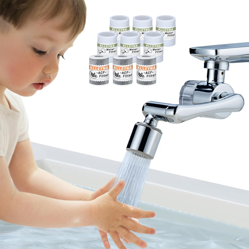 Water Filter for Sink 1080&deg;Rotating Faucet Extender Aerator - Bathroom Sink F...