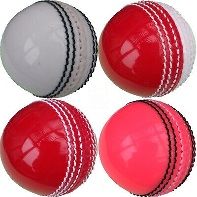 getpaddedup Practice Training Coaching Cricket Ball, Red White Pink, Adult Youth