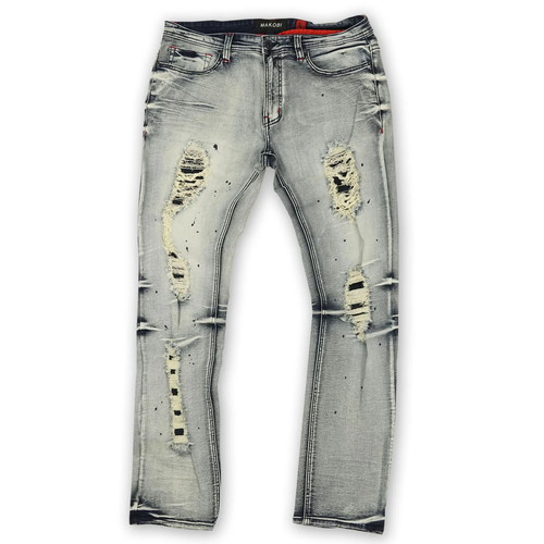 

Темные растрепанные джинсы Makobi Bondi, Dark wash