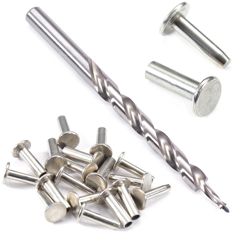 Cutlery Rivets (10 Pack) - Matching Step Drills Optional -
