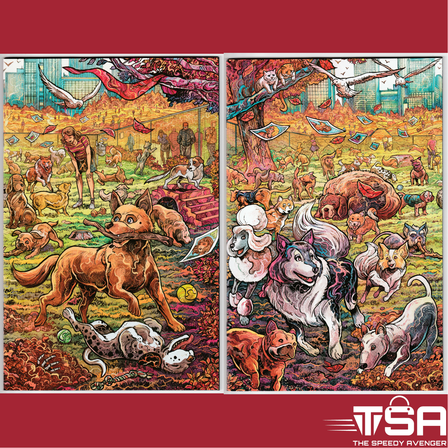 STRAY DOGS DOG DAYS #1 + #2 Vincenzo Riccardi Connecting Cover Set Carnivore