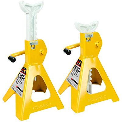 Performance Tool W41021 Ratchet Style Jack Stand Set for Lifting Vehicles During