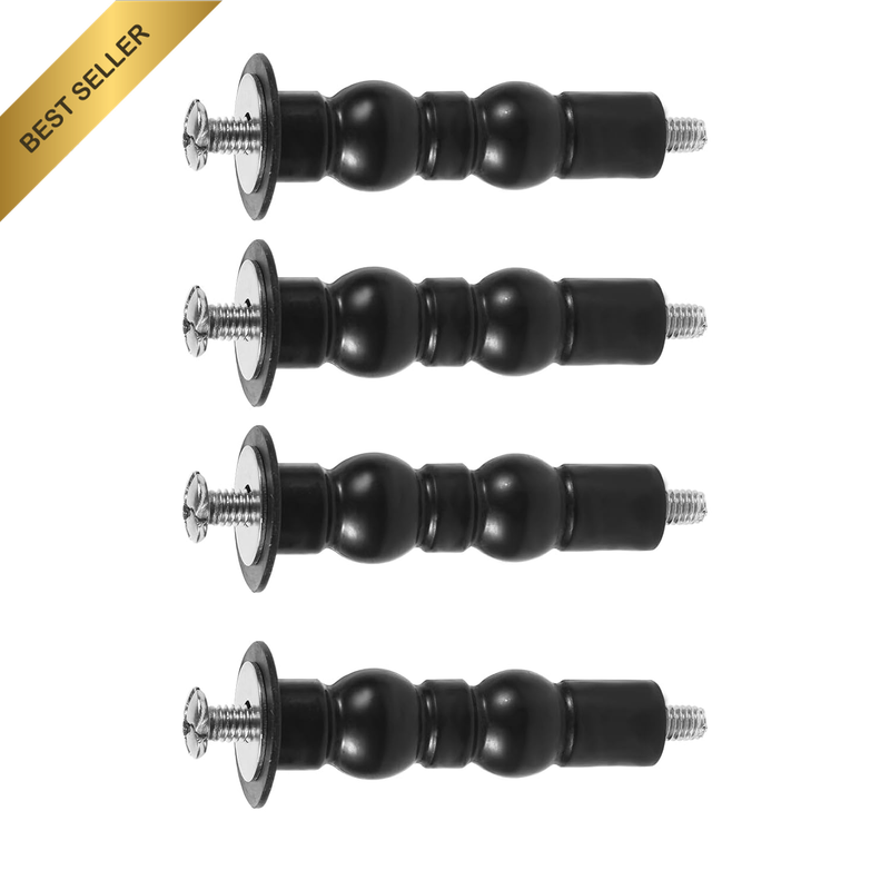 4Pcs Universal Toilet Seat Screws, Rubber Black Seat Bolts Easy Installation Ant