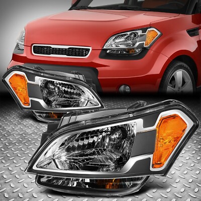 Для 10-11 Soul OE Style Черный корпус с янтарными угловыми лампами в сборе