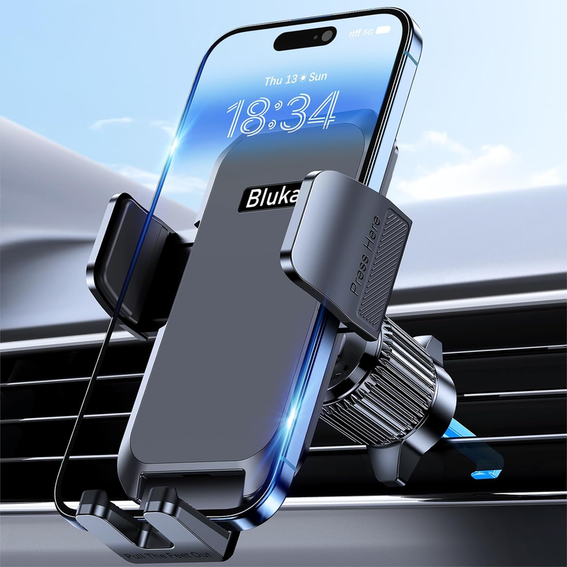 Phone Holder Car, Air Vent Car Phone Mount with Upgraded Ultra Stable Hook Clip,