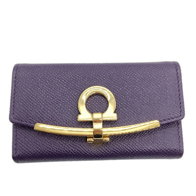 ☆*☆様 SalvatoreFerragamo 6 1/2 Salvatore Ferragamo Gancini 6 Ring Key Case Holder Purple