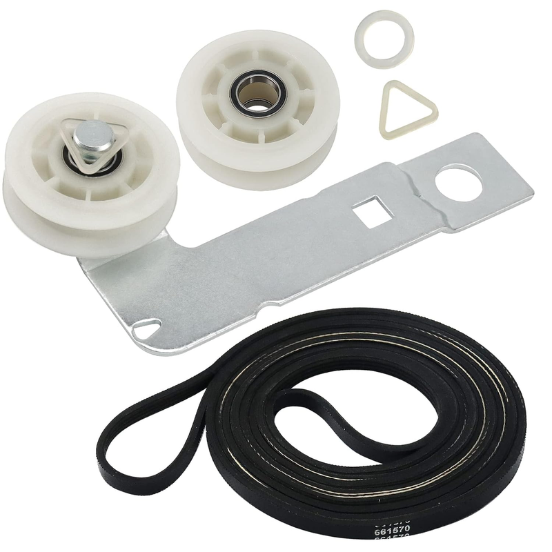 Dryer Drum Belt Idler Pulley Kit 661570V 279640 W10837240 for Whirlpool Maytag