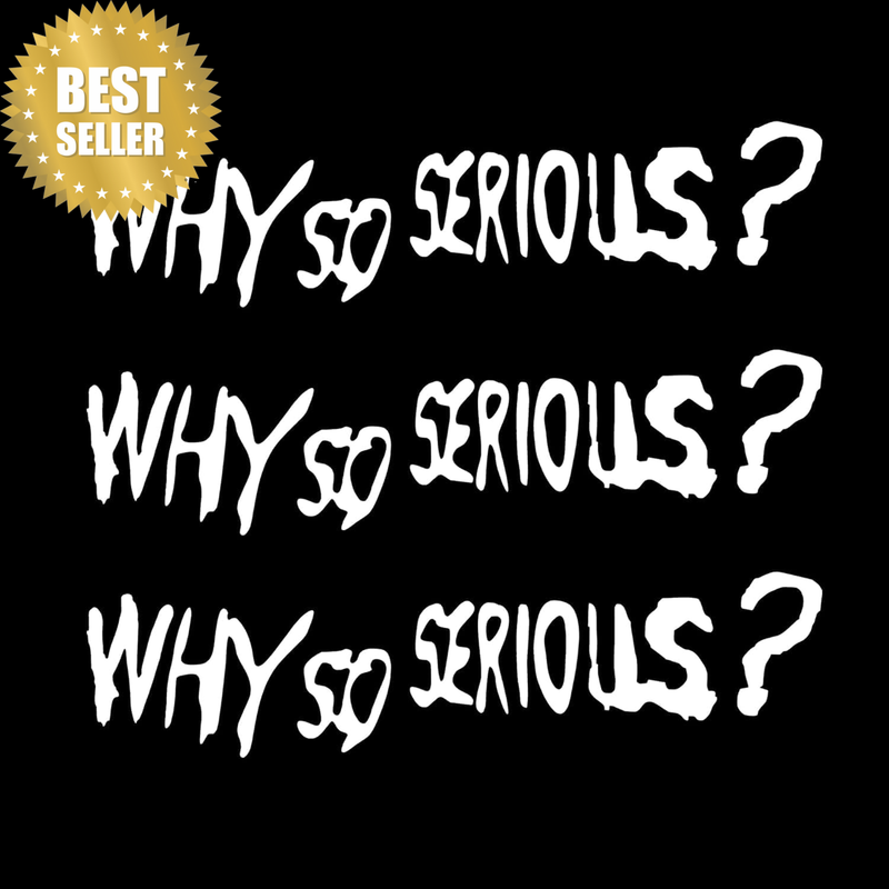 3Pcs Why so Serious Vinyl Reflective Stickers for Car Funny Halloween Theme Deco