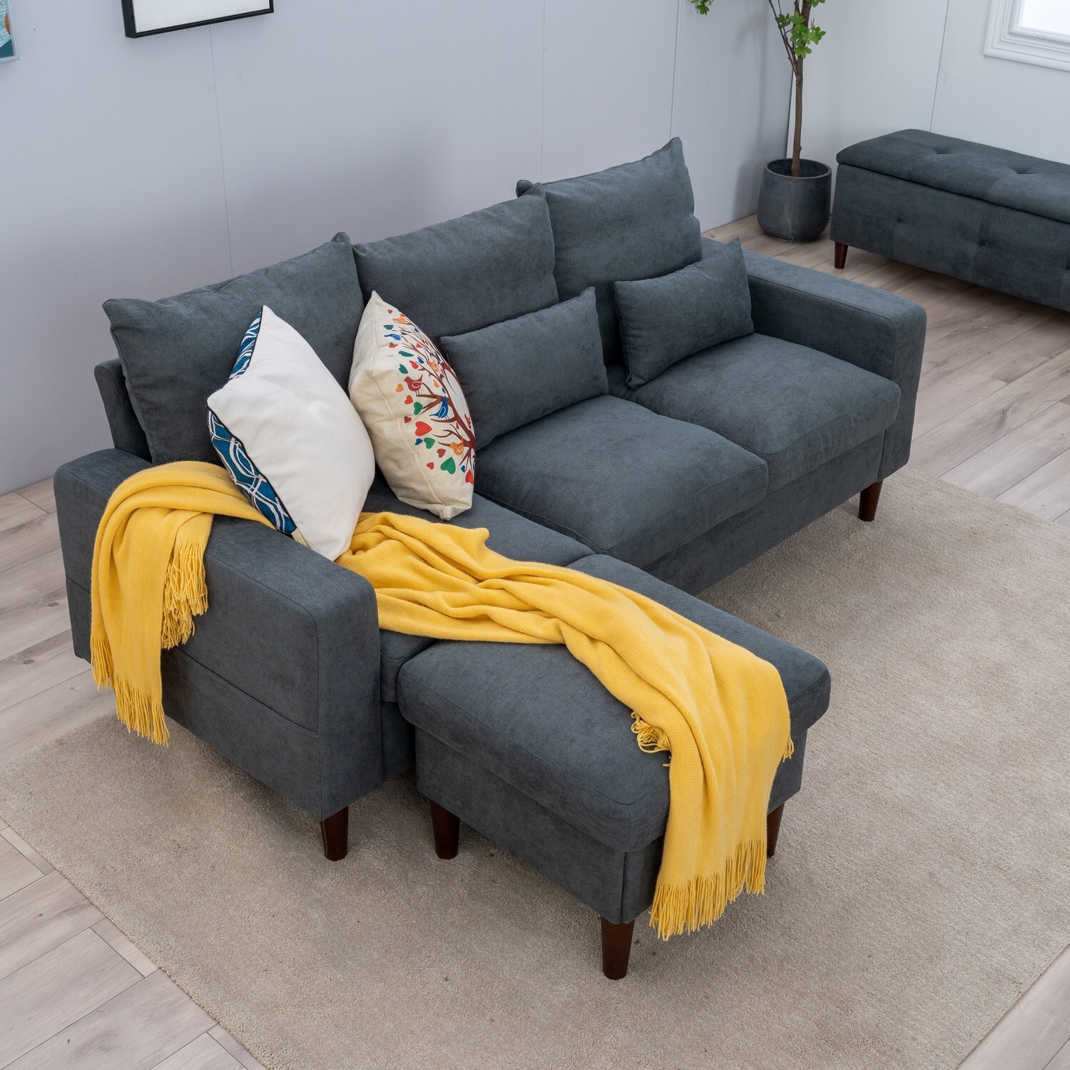 ^_^ 　NOANA sofa 3seater Amazon.com: Panana 3 Seater Sofa with Ottoman Footstool Sofa