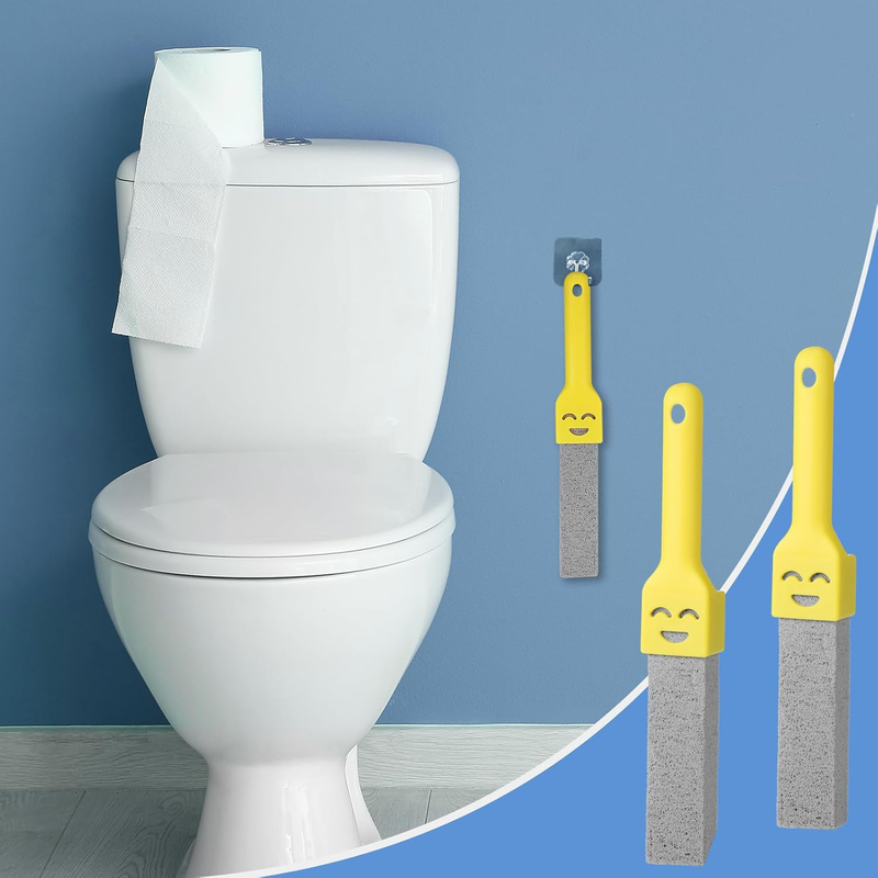 6Pc Pumice Stone for Toilet, Toilet Pumice Cleaning Stone with 2 Handle, Replace